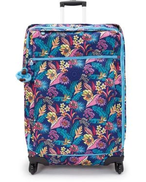 Kipling Darcey Large 29-inch Softside Checked Rolling Luggage - Blue