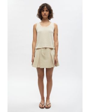KOTN Dendera Twill Pleated Mini - White