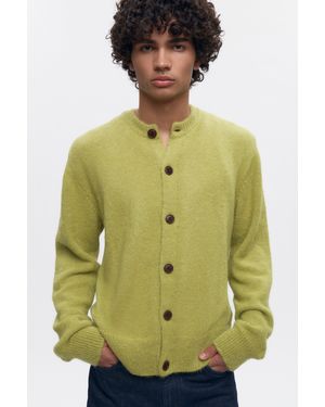 KOTN Noor Fuzzy Cardigan - Green