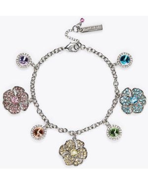 Kurt Geiger Bloom Charm Bracelet - Silver Chain Bracelet - Blue