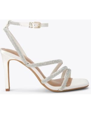 KG by Kurt Geiger Heel Bone Satin Savanna - White