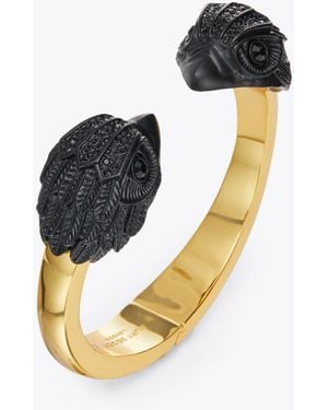 Kurt Geiger Extra Large Eagle Hinged Bangle - Gold Hinged Bangle - Metallic