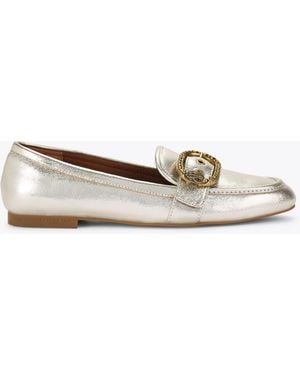 Kurt Geiger Kurt Geiger Flats Gold Leather Mayfair - White