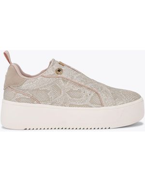 KG by Kurt Geiger Lucia Trainer - Snake Print Flatform Trainer - Multicolour