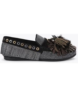 Kurt Geiger Kurt Geiger Flats Fabric Moccasin - Black