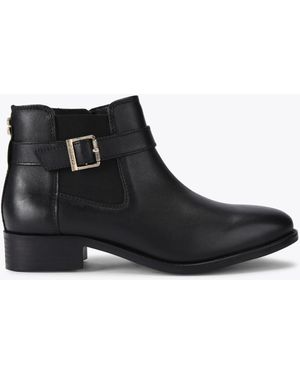 Carvela Kurt Geiger Ankle Boot Leather Silver - Black