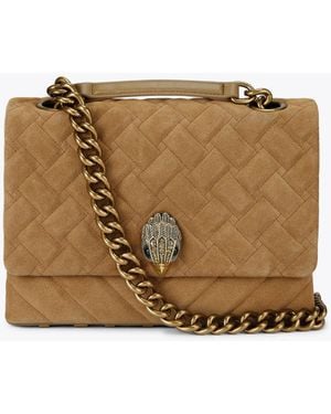 Kurt Geiger Kurt Geiger Shoulder Bag Camel Suede Leather Kensington - Brown