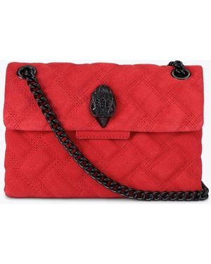Kurt Geiger Kurt Geiger Cross Body Bag Suede Leather Kensington - Red