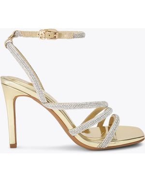 KG by Kurt Geiger Savanna Heels - Gold Embellished Heels - Metallic