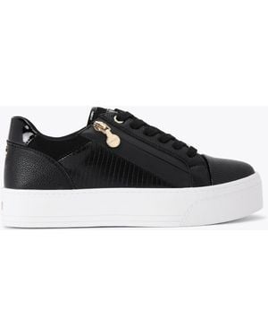 Carvela Kurt Geiger Sneaker White Statement Zip - Black