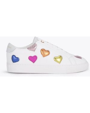 Kurt Geiger Rainbow Hearts Low Top Trainers - White