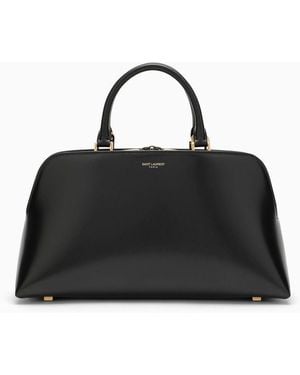 Saint Laurent Mini Shiny Leather Duffle Handbag - Black