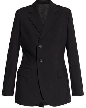 KENZO Elegant Virgin Wool Logo Jacket - Black