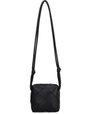 Bottega Veneta Handwoven Raffia Shoulder Bag - Black