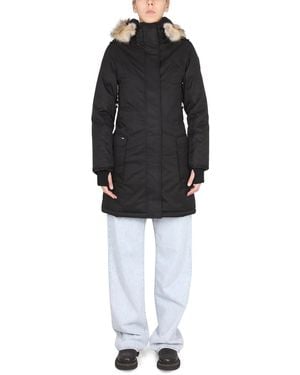 Nobis Stylish Parka Jacket With Drawstring Hood - Black
