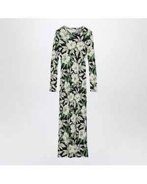 ワンピース LOEWE MORNING GLORY PRINT COTTON AND SILK MULTICOLOR DRESS Dress in silk and cotton Multicolor - LOEWE