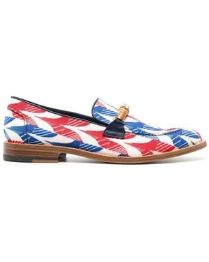 CASABLANCA Aviator Houndstooth Envelope Loafers For - White