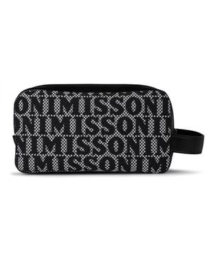 Missoni Logo Mini Clutch Handbag - Black