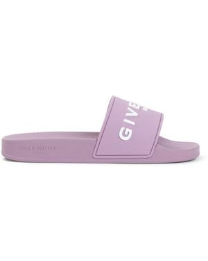 Givenchy Chic Slide Flat Sandals - Purple