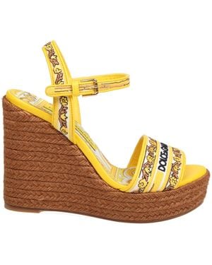 Dolce & Gabbana Wedge Mini Lolita Sandals - Metallic