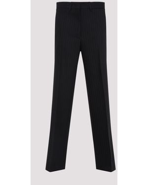 Miu Miu Loose Fit Wool Pants For Ss25 - Black