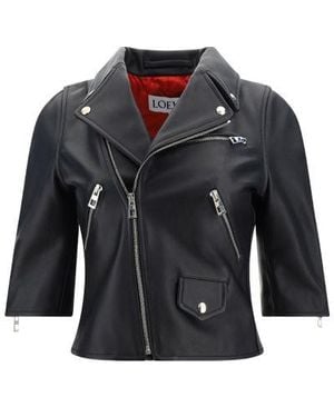 Loewe Leather Jacket - Black