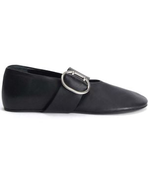 ★人気★【Jil Sander】BALLERINA WITH LARGE BUCKLE Jil Sander Ballerina With Large Buckle in Black | Lyst