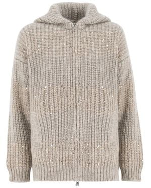 Panicale Trendy Zip Jacket With Sequins - Multicolor