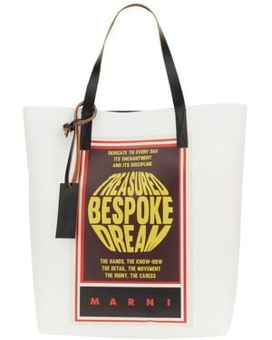 Marni Tribeca Mini Shopping Handbag - White