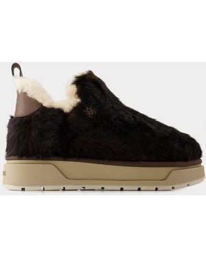 Amiri Faux Fur Malibu Ankle Boots - Black