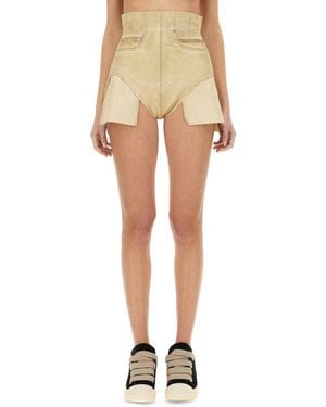 Rick Owens Mini Dove Shorts For Ss25 - Natural