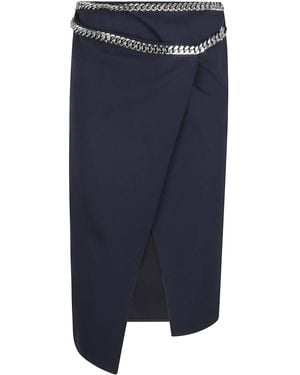 Stella McCartney Tuxedo Band Skirt With Slit And Pockets in