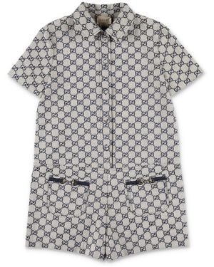 Gucci Chic Mini Look Jumpsuit For Girls - Gray