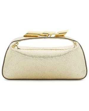 Lanvin Mini Sequined Clutch Handbag - Natural