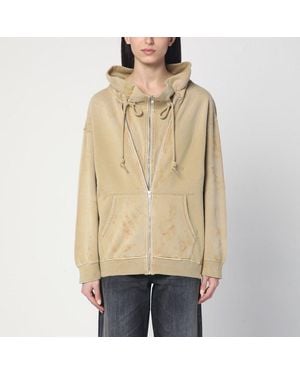 R13 Khaki Sweatshirt With Wear - Natural