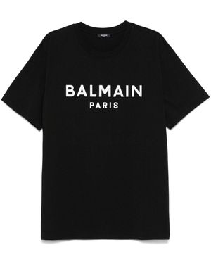 Balmain Couture Label Db Col Knit T-Shirt in Black for Men