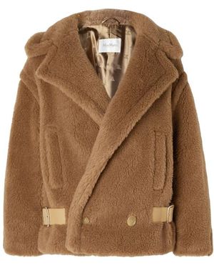 Max Mara Camel Shearling Jacket in Brown Lyst