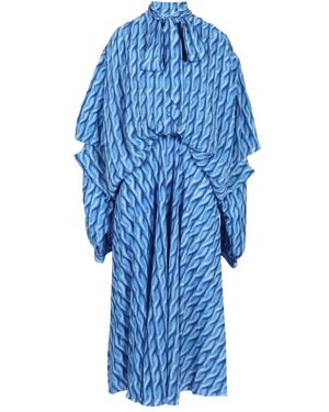 Balenciaga 'Stile Camicia Mini' Dress in Blue | Lyst