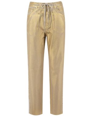 Panicale Fringe Detail Drawstring Pants - Natural