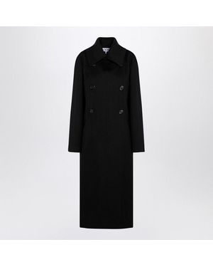 Loewe Double-Breasted Wool Outerwear Jacket - Black