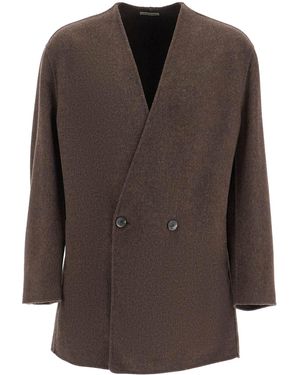 Fear Of God Blazer Without Lapels - Brown