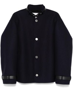 Jil Sander Chic Cloth Jacket With Buttons For - Blue