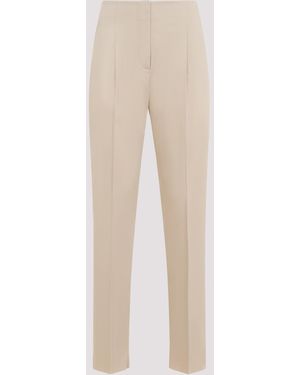 Max Mara Empoli Cotton Twill Trousers - Natural
