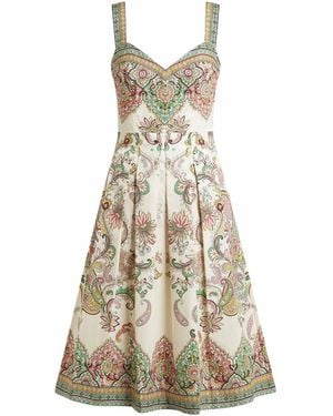 ワンピースその他 ETRO Cotton chemise dress with Paisley print Etro Cotton Chemise Dress With Paisley Print in White | Lyst