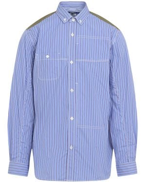 Junya Watanabe Patchwork Button-Down Shirt For - Blue