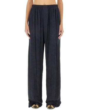 パンツ Balenciaga Midnight Blue Silk Pyjama Pant Balenciaga