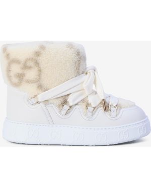 Gucci Chic Wool-Effect Booties For - White