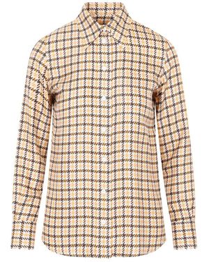 Lanvin Long Sleeve Regular Fit Silk Shirt For - Natural