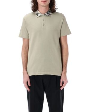 Burberry Cotton Polo Shirt For - Natural