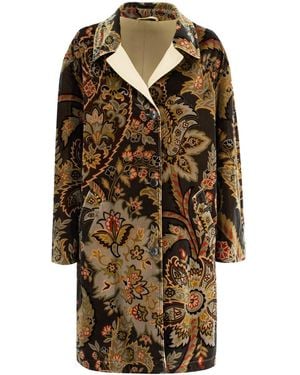 Etro Luxurious Velvet Jacket With Stylish Paisley Print - Green